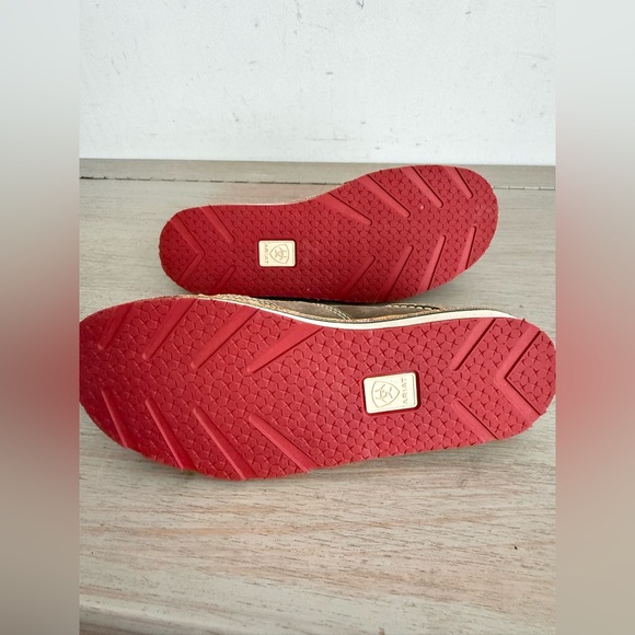 Ariat Cruiser Brown Bomber Cruiser American Flag Distressed Slip On Shoes 5.5 M - Picture 6 of 12